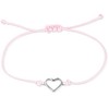 Vuch Romantic textile bracelet with heart Siope Sidabrinis