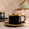 Cup with a saucer and spoon Homla SINNES Juodas, 200 ml