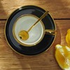 Cup with a saucer and spoon Homla SINNES Juodas, 200 ml