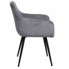 SATORI FASO pilka velveta minkšta kėdė valgomajam 57x59x84 HOMLA