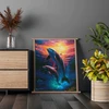 Deimantinė mozaika Delfinai spinduliuose 40x50 cm