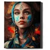 Mergina dažuose 40*50 cm