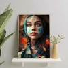 Mergina dažuose 40*50 cm