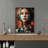 Mergina dažuose 40*50 cm