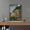 Miestelis kalnuose 40×50 cm (apvalūs deimantukai)