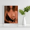 Moteris su bokalu 40*50 cm