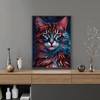 Tapyba pagal skaičius Daugiaspalvė katė 40x50 cm