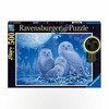 Ravensburger tamsoje šviečianti dėlionė „Baltosios pelėdos“, 500 det.