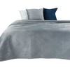 Eurofirany RIA5 Aksominė lovatiesė, dygsniuota tradiciniu siuvimo būdu su banguotu raštu, 170X210 cm, spalva: sidabrinė Lovatiesė