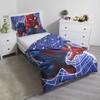 Patalynė świecąca w ciemności 140x200 Spiderman Człowiek Pająk 9339 bawełniana poszewka 70x90 JF24