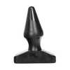 All Black All Juodas Plug 16 cm - Grooved Silicone Analogue, Juodas