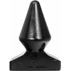 All Black All Juodas Model 7 Intimate Plug 18.5 cm - Smooth Grooved Surface