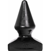 All Black All Juodas Anal Priedas 20.5 cm - Smooth Grooved Silicone Plug