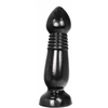All Black All Juodas Champagne-Shaped Intimate Plug 27.5 cm Juodas