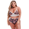 Baci - Pilkas Floral &amp; Lace Bra Set Q