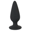 Black Velvets Juodas Velvets Analinis kištukas silikoninis sekso kištukas mažas 7cm