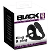 Black Velvets Juodas Velvets Ring &amp; Plug
