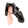 Blueline - Acrylic See-Thru Chastity Cage Juodas