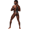 Male Power Leather Series Adjustable Full Body Sling Juodas One Size