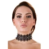 Cottelli Accessoires Siuvinėti Choker + Kalnų krištolas