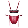 Cottelli Bondage braletės ir kelnaičių komplektas Bra Set Bondage XL