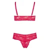 Cottelli Curves Bra and Raudona Briefs 3XL