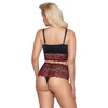 Cottelli Curves Bra and Briefs juodas/red 2XL