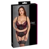 Cottelli Curves Bra Set juodas/red 90C/XL