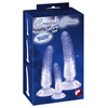 Crystal 3pcs natural dildo set