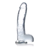 Curve Toys Glas Crystal Series 25.5cm Intimate Glass Model with Suction Base Clear