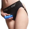 Mėlyna Strap-On-Me - Dildo Plug Balls Metallic Mėlyna S