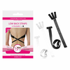 Bye Bra Flexible 3-Hook Low Back Bra Straps Juodas &amp; Baltas Set