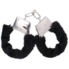 Doc Johnson Pipedream Furry Cuffs Juodas - Comfortable Faux Fur Restraint System