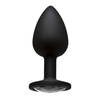 Doc Johnson Booty Bling Spade Intimate Plug Small Juodas with Gem Accent
