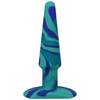 Doc Johnson A-Play Groovy Silicone Plug Ocean 12 cm - Multicolor, Tapered Base