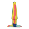 Doc Johnson A-Play Groovy Silicone Multicolor Plug 12 cm - Tapered Base Comfort