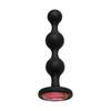 Doc Johnson Booty Bling Silicone Beaded Plug with Jewel Medium Juodas