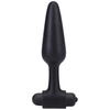 Doc Johnson Silicone Juodas Anal Plug 12 cm with 10-Function Bullet