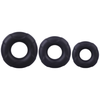 Doc Johnson Silicone Ring Set - Flexible Anatomical Support, Juodas