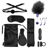 Doc Johnson The VIP Room BDSM Premium Juodas Set - 11-Piece Satin &amp; Silicone Kit