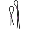 Doc Johnson Silicone Adjustable Intimate Ties Set Juodas &amp; Violetinė