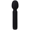 Doc Johnson Juodas Silicone Compact Wand Massager USB Rechargeable 10 Modes