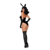 Dreamgirl Bad Girl Bunny XL Juodas - Velvet &amp; Faux Leather Costume Set