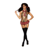 Dreamgirl Leg Avenue School Girl Garter Teddy Set with Plaid Detail One Size