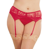 Dreamgirl Lace Garter Belt Diamond Juodas - Elegant Adjustable Lingerie