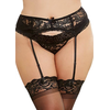 Dreamgirl Lace Garter Belt Diamond Juodas - Elegant Adjustable Lingerie
