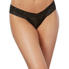 Dreamgirl Lace Thong Juodas - One Size, Delicate Mesh Design