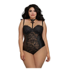 Dreamgirl Teddy NH-3X Plus Size Elegant Juodas Bodysuit Lingerie