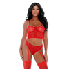 Forplay Fantasy Lingerie Ring Me Up Bustier Lingerie Set M - Mesh &amp; Gold Details