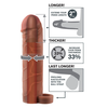 Pipedream FXTP 2" prailgintas su kamuoliuku dirželiu, rudas